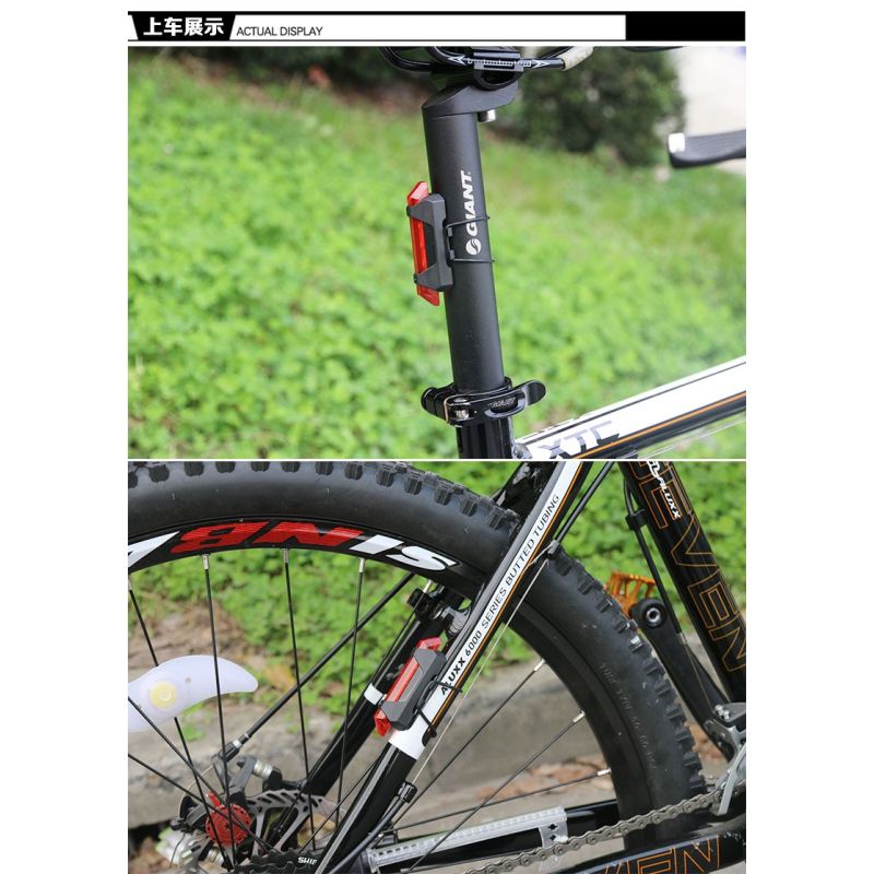 Przenośny USB akumulator LED tylne światło rowerowe wodoodporne z nowoczesnymi trybami migania łatwy montaż