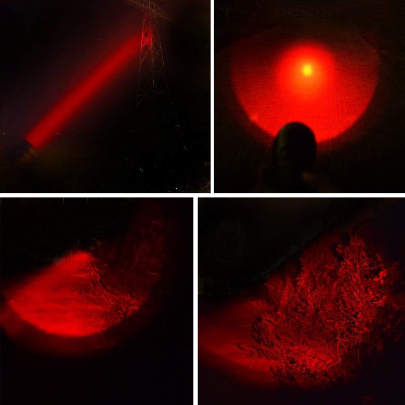 Latarka UltraFire WF-502B.2 z czerwonym światłem LED idealna do astronomii i wędrówek wodoodporna IPX65