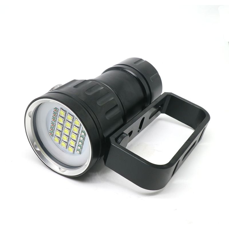 Wielofunkcyjna latarka LED UV do nurkowania QH14/QH27 18000-20000 lumenów trwała do eksploracji podwodnej
