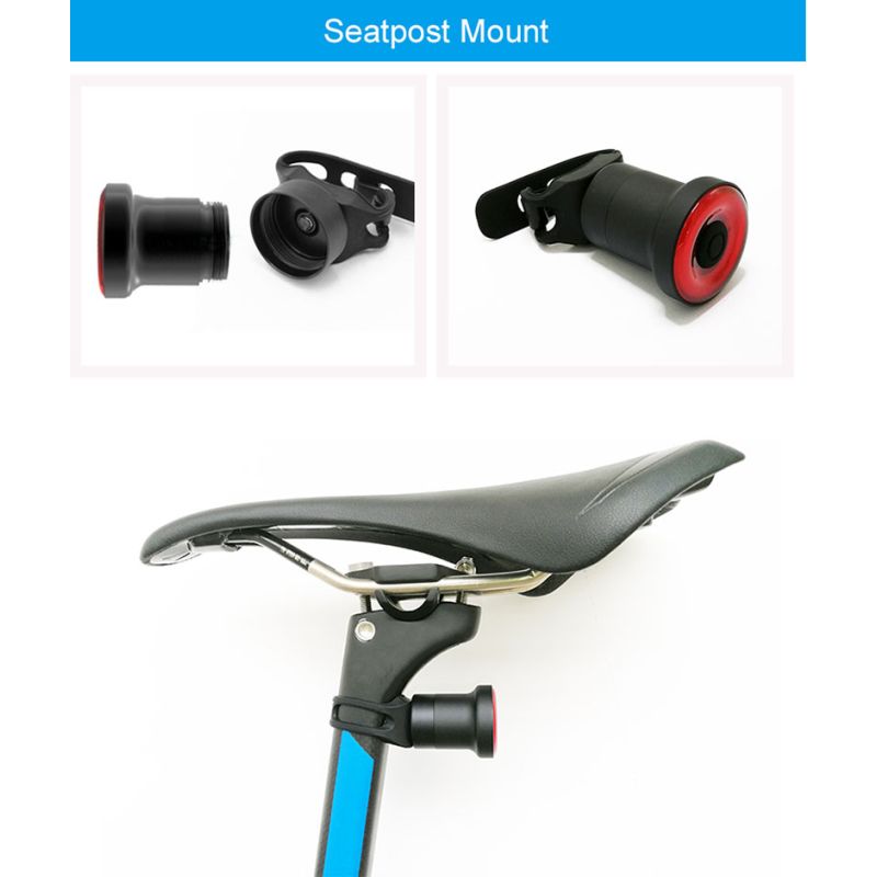 Xlite100 Inteligentna Tylna Lampa Rowerowa USB Super Jasne Diody LED COB Bezpieczeństwo Rowerowe Tryby Automatyczne