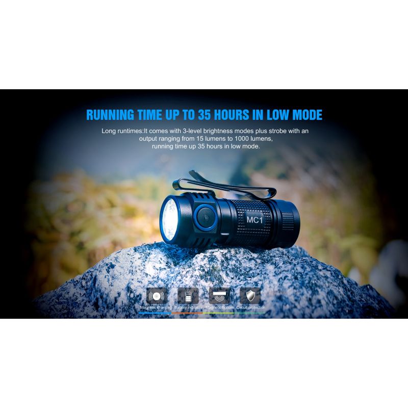 TrustFire MC1 Baton XP-L HI kompaktowa latarka LED 1000 lumenów magnetyczne ładowanie codzienne noszenie