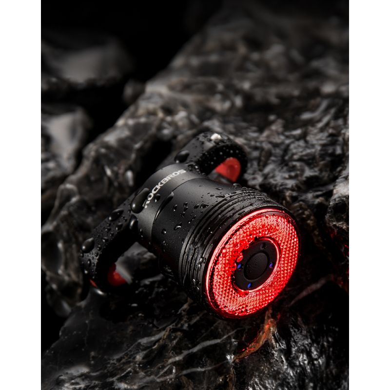 ROCKBROS Q5 inteligentne tylne światło rowerowe z automatycznym hamowaniem IPX6 wodoodporne bezpieczeństwo