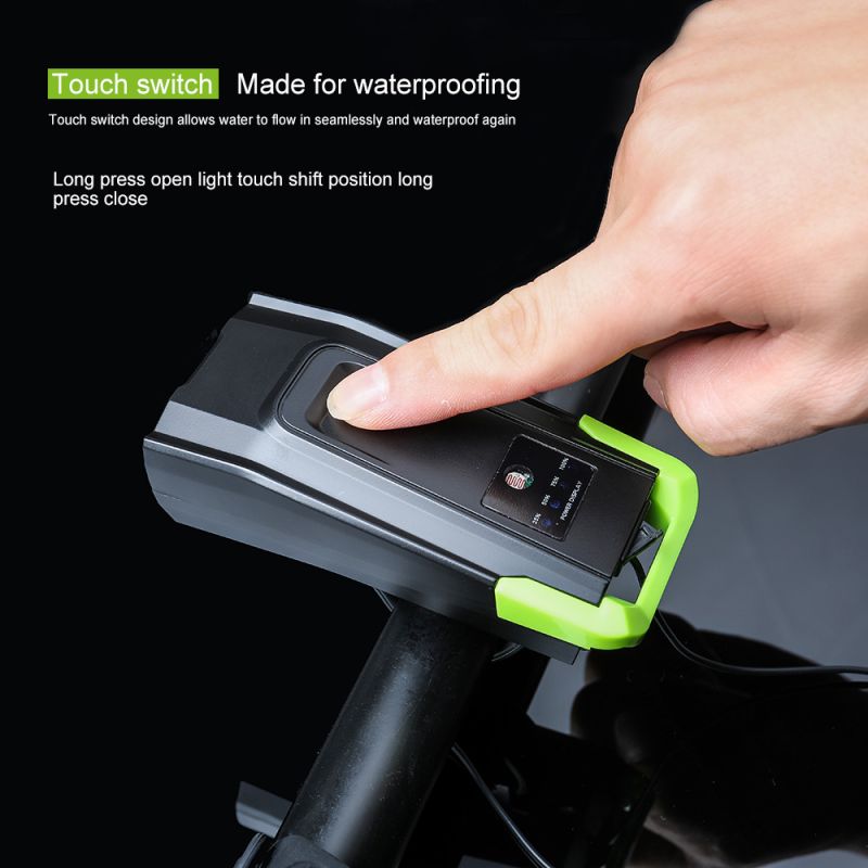 Lampy rowerowe Swiatla 2400 lumenów USB ładowanie wodoodporność IPX6 sześć trybów inteligentny tryb jazda nocna