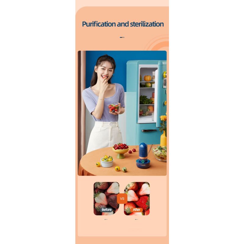 Donlim Dezynfekcja Warzywa Ozonizator Bezpieczne Posiłki Intuicyjny Design Akumulator do Kuchni