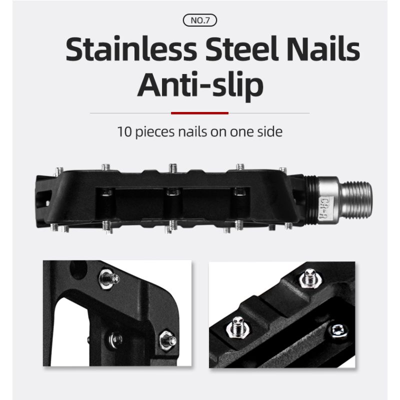 ROCKBROS Ultralight pedały rowerowe MTB BMX nylon płaska platforma antypoślizgowe i wodoodporne nowa promocja