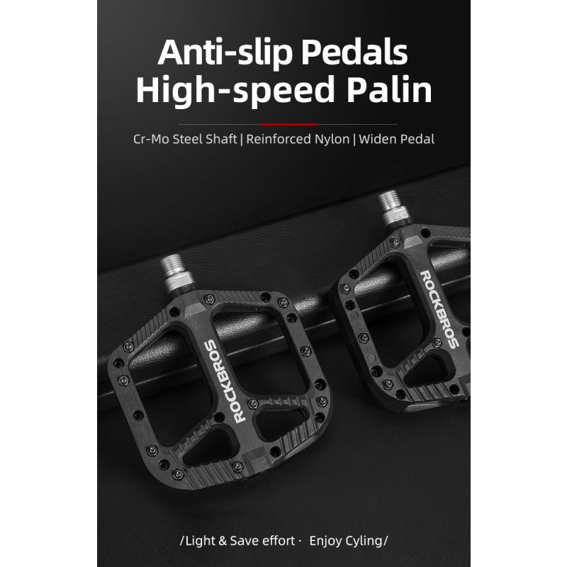ROCKBROS Ultralight pedały rowerowe MTB BMX nylon płaska platforma antypoślizgowe i wodoodporne nowa promocja