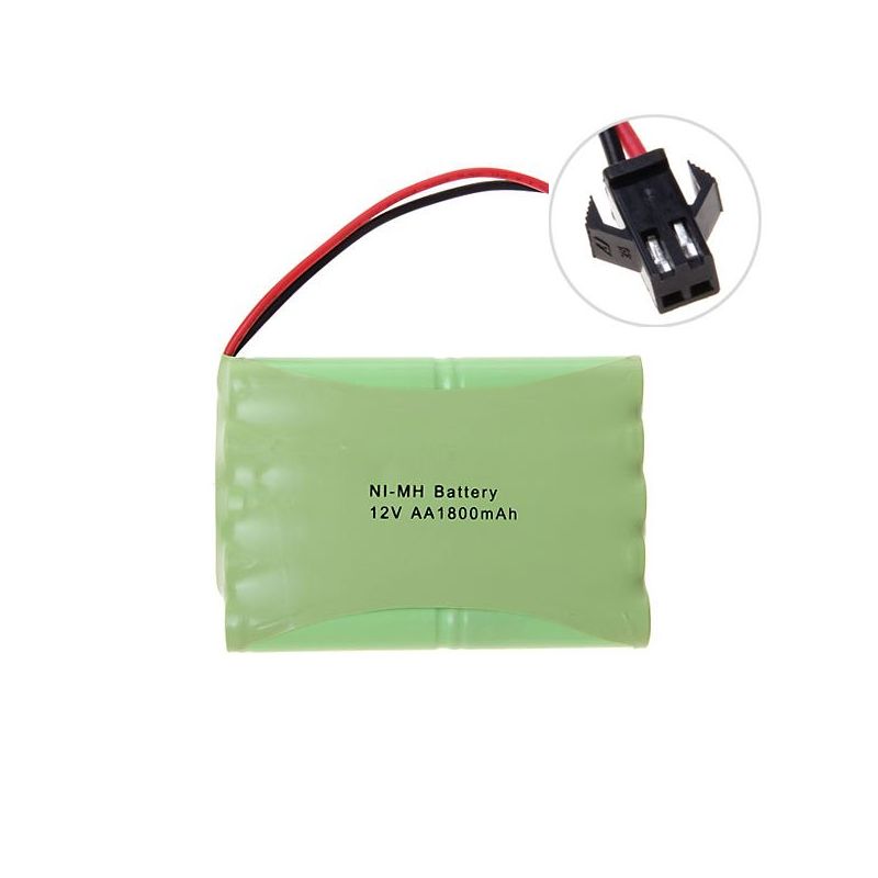 Akumulator Ni-MH 12V 1800mAh duża wtyczka SM do zabawek ekologiczne ogniwa stabilna wydajność
