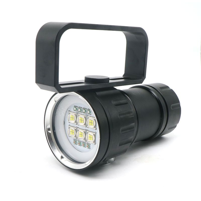 Wielofunkcyjna latarka LED UV do nurkowania QH14/QH27 18000-20000 lumenów trwała do eksploracji podwodnej