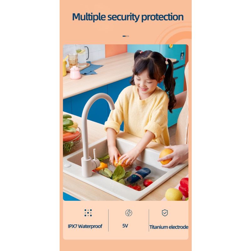 Donlim Dezynfekcja Warzywa Ozonizator Bezpieczne Posiłki Intuicyjny Design Akumulator do Kuchni