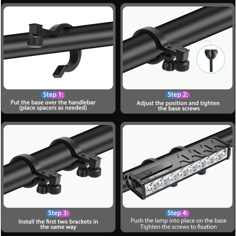 Lampa rowerowa NITEBEAM przednia 10000 lumenów ultra-jasna wodoodporna ładowanie USB oświetlenie rowerowe