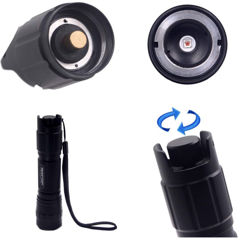 Latarka UltraFire 940nm LED na podczerwień latarka do polowania z regulowaną ostrością narzędzie do noktowizji