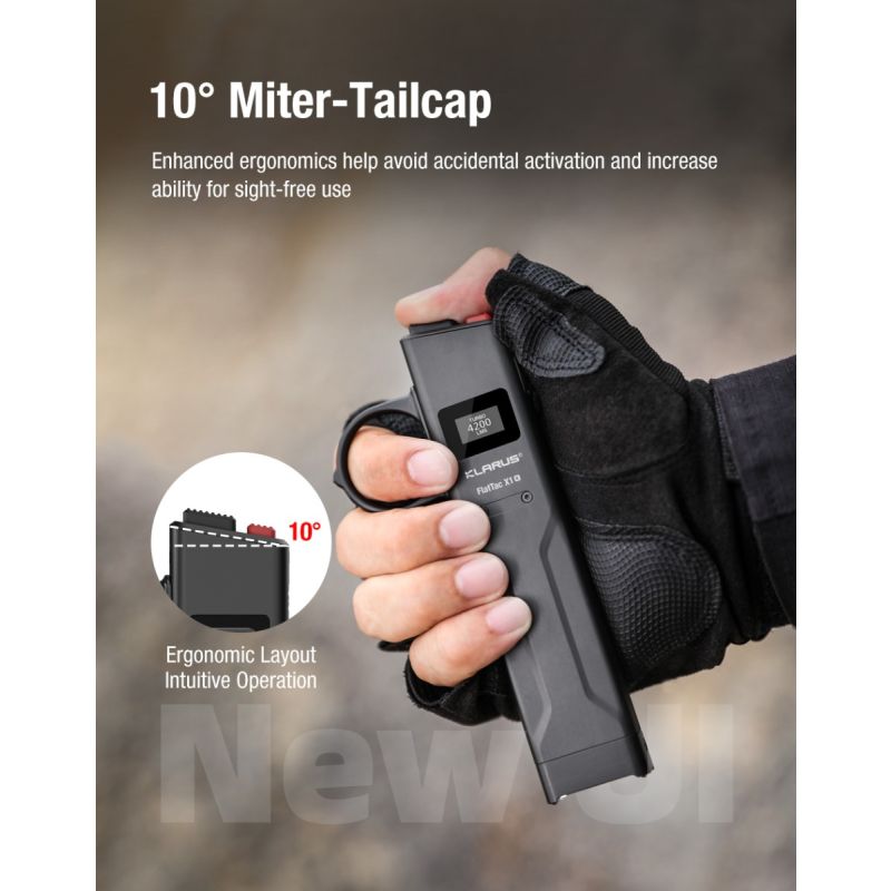 Klarus X1 Ultra-cienka latarka taktyczna 4200LM z diodą Luminus SST-70, awaryjna pochodnia EDC