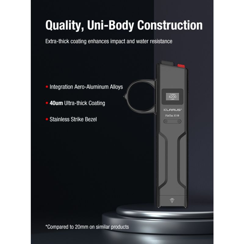 Klarus X1 Ultra-cienka latarka taktyczna 4200LM z diodą Luminus SST-70, awaryjna pochodnia EDC