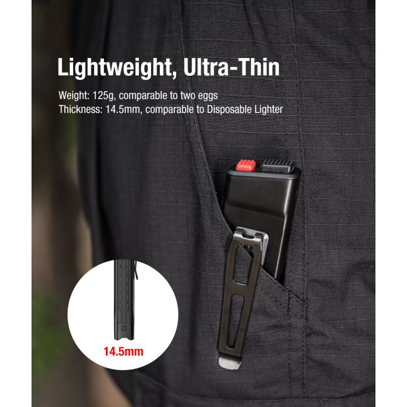 Klarus X1 Ultra-cienka latarka taktyczna 4200LM z diodą Luminus SST-70, awaryjna pochodnia EDC