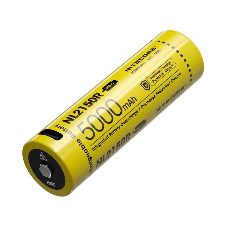 NITECORE NL2150R 5000mAh 21700 Lekka Kompaktowa Ładowalna Bateria USB-C Idealna do Podróży i Fotografii