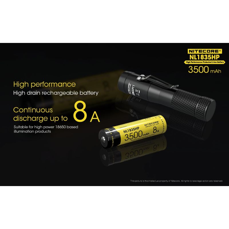 Nitecore NL1835HP bateria 3500mAh Li-ion do latarek niezawodna energia do urządzeń wysokoprądowych 18650