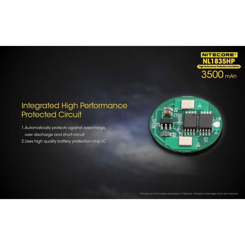 Nitecore NL1835HP bateria 3500mAh Li-ion do latarek niezawodna energia do urządzeń wysokoprądowych 18650