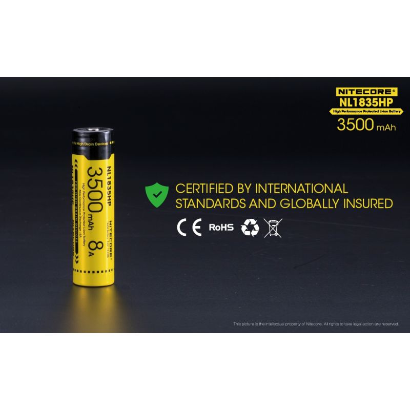 Nitecore NL1835HP bateria 3500mAh Li-ion do latarek niezawodna energia do urządzeń wysokoprądowych 18650