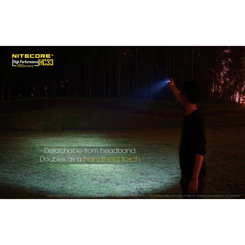 Nitecore HC33 XHP35 lampa czołowa LED 1800 lumenów oświetlenie outdoorowe sprzęt do eksploracji ręce wolne