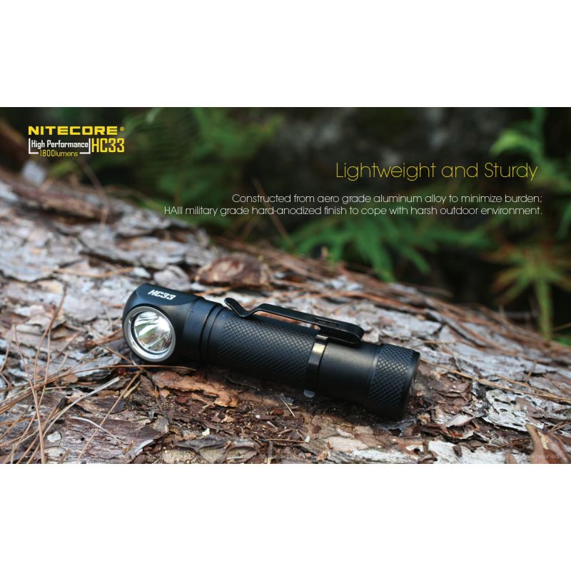 Nitecore HC33 XHP35 lampa czołowa LED 1800 lumenów oświetlenie outdoorowe sprzęt do eksploracji ręce wolne