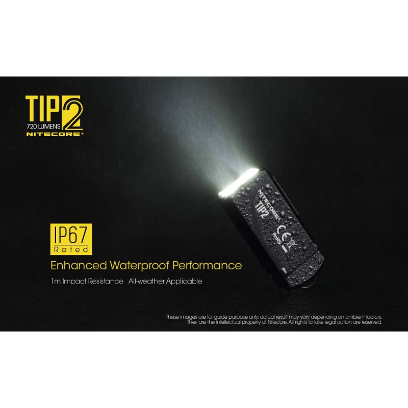 Latarka NITECORE TIP2 720 lumenów kompaktowy design ładowanie USB latarka brelok outdoorowa przygoda