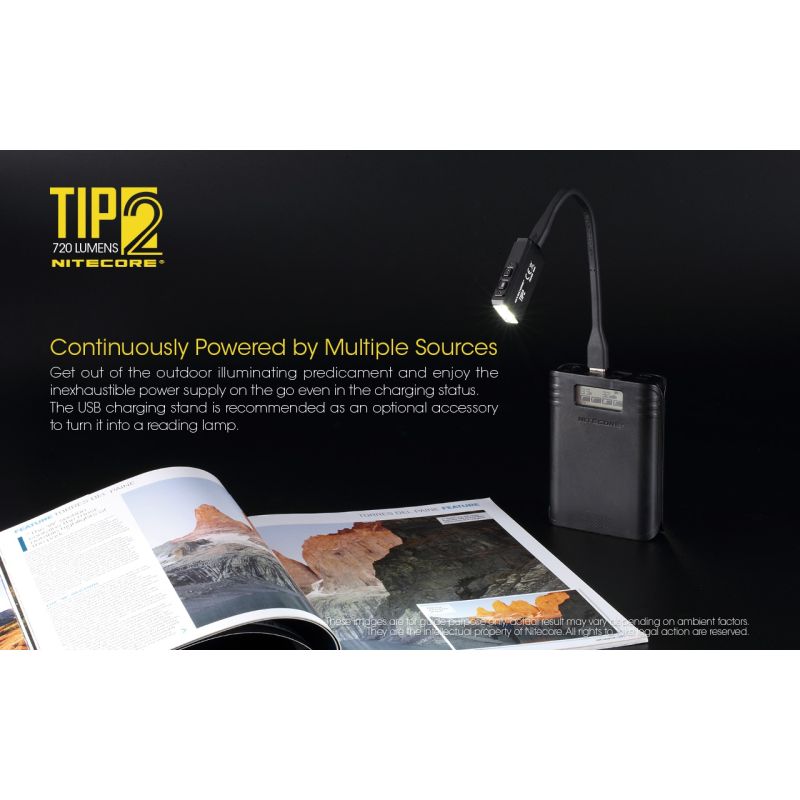 Latarka NITECORE TIP2 720 lumenów kompaktowy design ładowanie USB latarka brelok outdoorowa przygoda