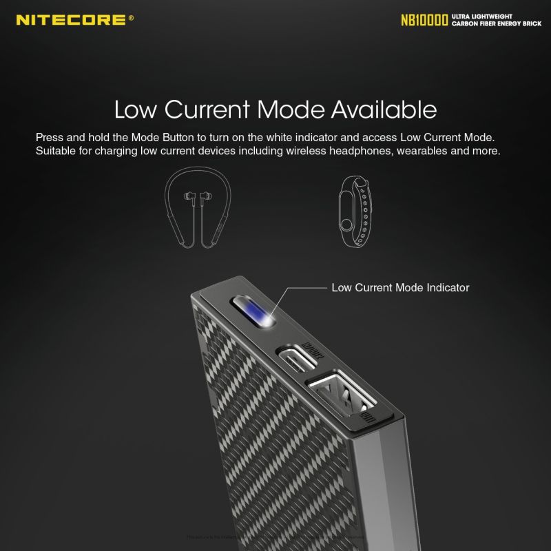 NITECORE NB10000 QC Power Bank 10000mAh lekki i kompaktowy USB USB-C idealny do szybkiego ładowania iPhone 11