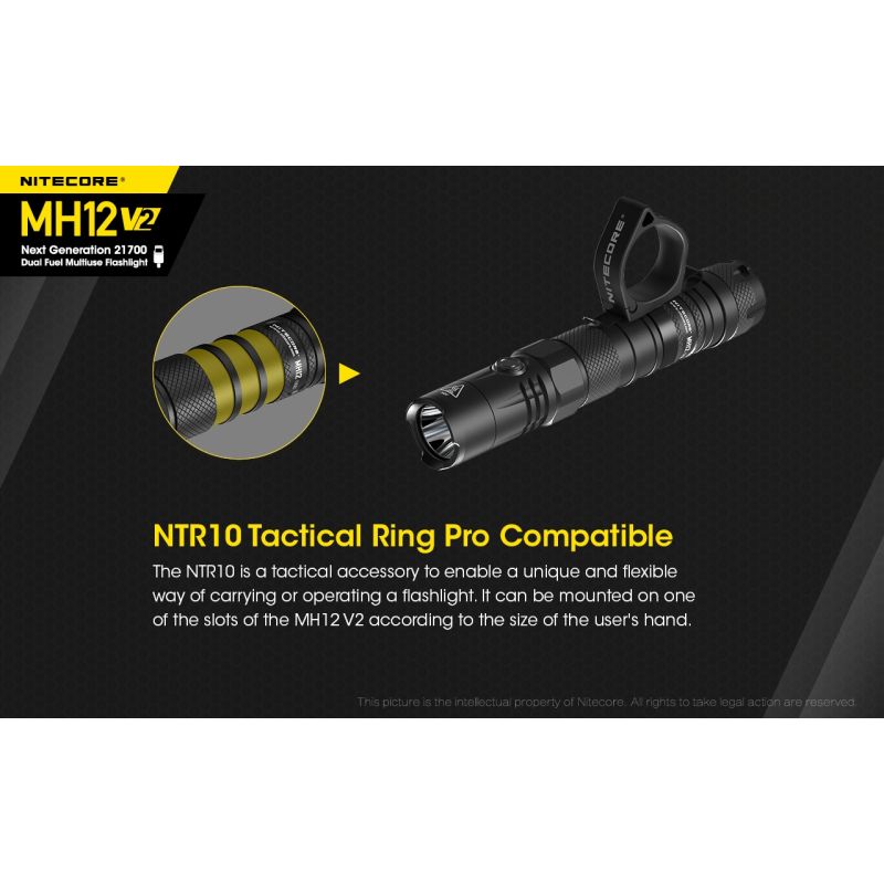 Latarka Nitecore MH12 V2 XP-L2 V6 LED 1200 lumenów z akumulatorem 21700 wytrzymała wodoodporna i jasna