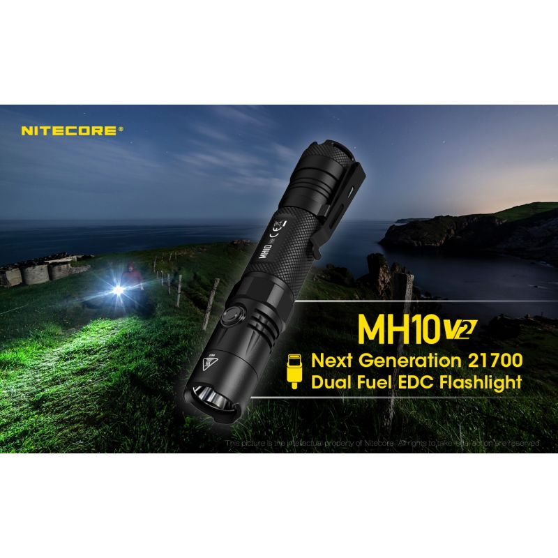 Latarka Nitecore MH10 V2 XP-L2 V6 LED 1200 lumenów kompaktowy design USB-C ładowanie idealna na przygody