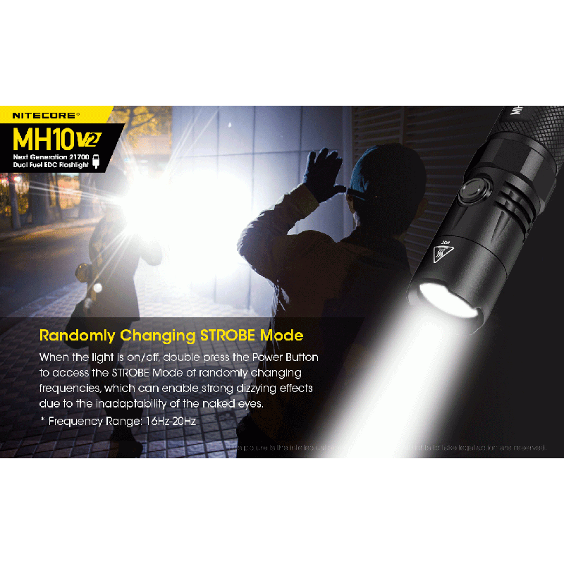 Latarka Nitecore MH10 V2 XP-L2 V6 LED 1200 lumenów kompaktowy design USB-C ładowanie idealna na przygody