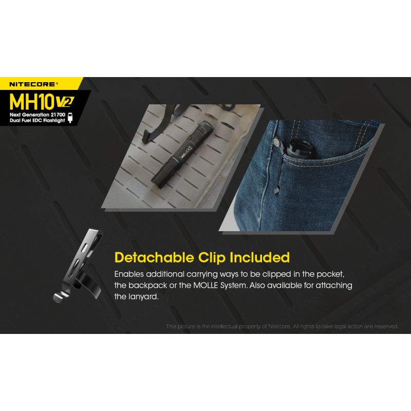 Latarka Nitecore MH10 V2 XP-L2 V6 LED 1200 lumenów kompaktowy design USB-C ładowanie idealna na przygody