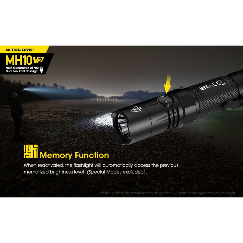 Latarka Nitecore MH10 V2 XP-L2 V6 LED 1200 lumenów kompaktowy design USB-C ładowanie idealna na przygody