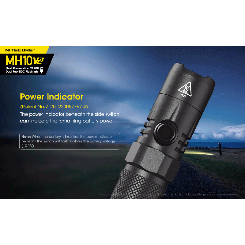 Latarka Nitecore MH10 V2 XP-L2 V6 LED 1200 lumenów kompaktowy design USB-C ładowanie idealna na przygody