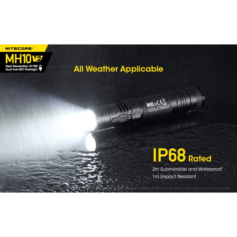 Latarka Nitecore MH10 V2 XP-L2 V6 LED 1200 lumenów kompaktowy design USB-C ładowanie idealna na przygody
