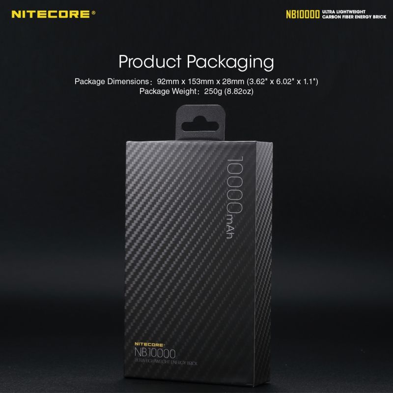 NITECORE NB10000 QC Power Bank 10000mAh lekki i kompaktowy USB USB-C idealny do szybkiego ładowania iPhone 11