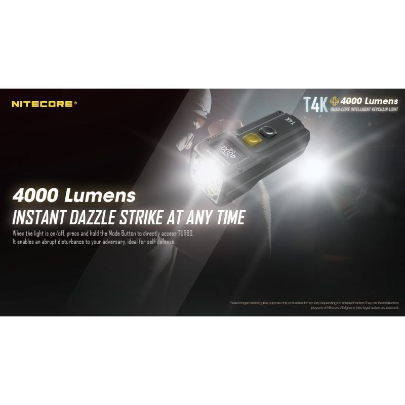 Kompaktowa latarka Nitecore T4K 4000 lumenów z diodami XP-L2 V6 i ładowaniem USB-C przenośna latarka