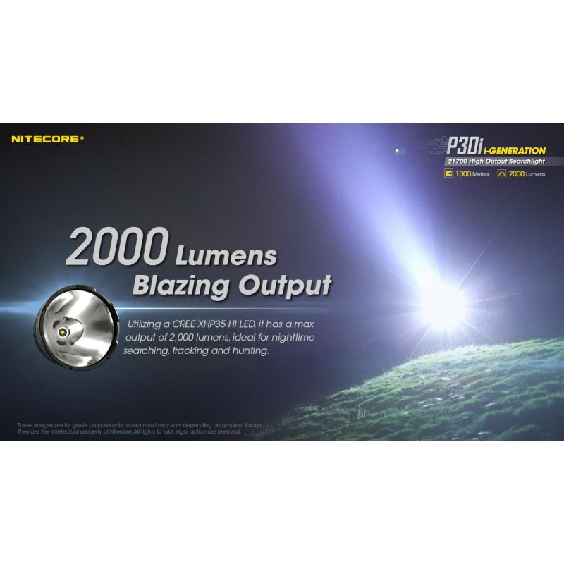 Nitecore P30I Latarka LED XHP35 HI 2000 Lumenów Wysokiej Wydajności Oświetlenie Outdoorowe i Poszukiwań
