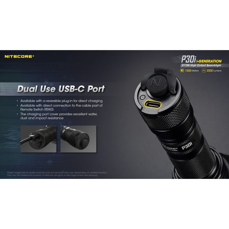 Nitecore P30I Latarka LED XHP35 HI 2000 Lumenów Wysokiej Wydajności Oświetlenie Outdoorowe i Poszukiwań