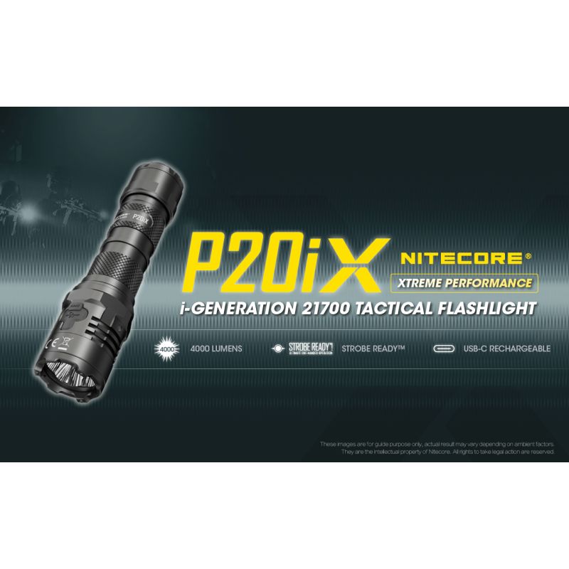 Nitecore P20ix 4000 lumenów latarka taktyczna ładowalna USB-C z 4 x XP-L2 V6 LED wysoka jasność outdoorowa