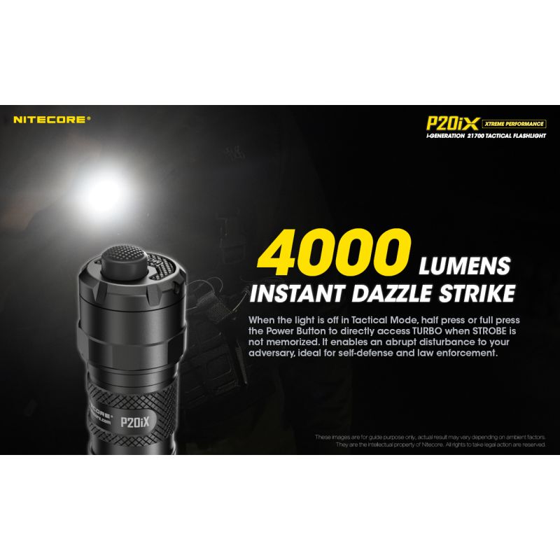 Nitecore P20ix 4000 lumenów latarka taktyczna ładowalna USB-C z 4 x XP-L2 V6 LED wysoka jasność outdoorowa