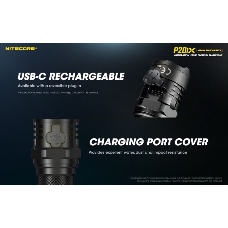 Nitecore P20ix 4000 lumenów latarka taktyczna ładowalna USB-C z 4 x XP-L2 V6 LED wysoka jasność outdoorowa