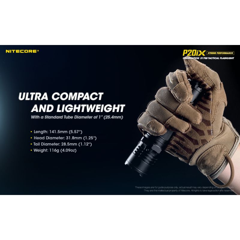 Nitecore P20ix 4000 lumenów latarka taktyczna ładowalna USB-C z 4 x XP-L2 V6 LED wysoka jasność outdoorowa