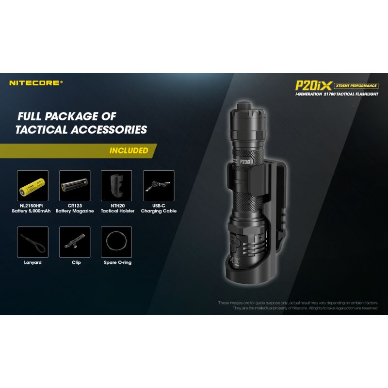 Nitecore P20ix 4000 lumenów latarka taktyczna ładowalna USB-C z 4 x XP-L2 V6 LED wysoka jasność outdoorowa