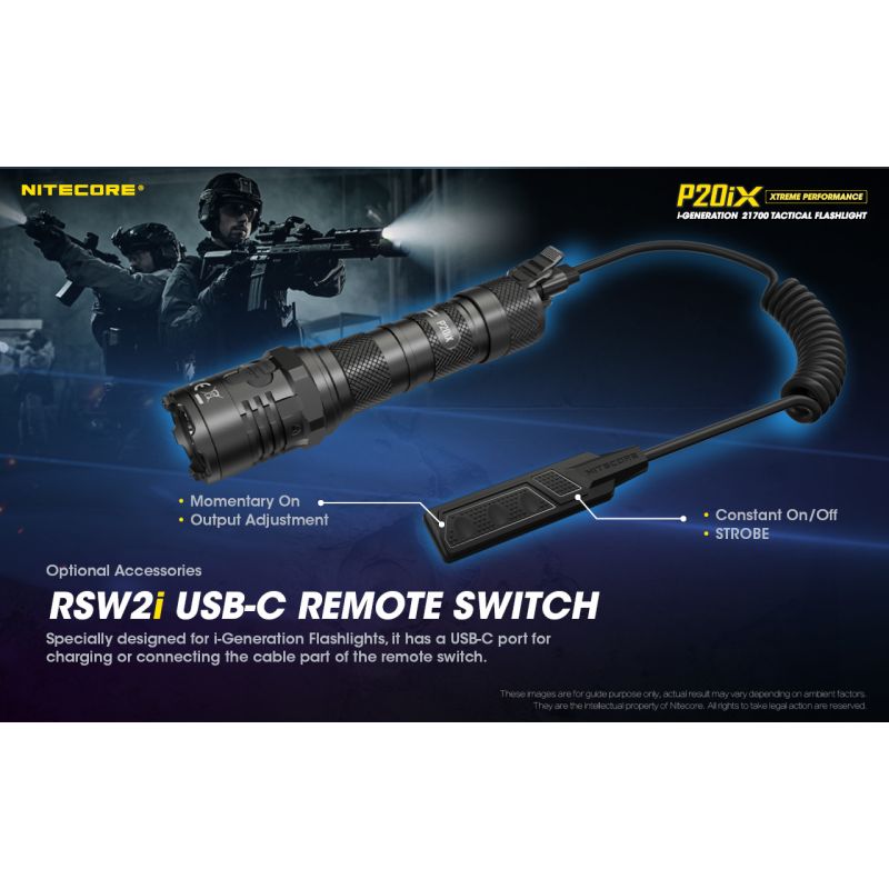 Nitecore P20ix 4000 lumenów latarka taktyczna ładowalna USB-C z 4 x XP-L2 V6 LED wysoka jasność outdoorowa