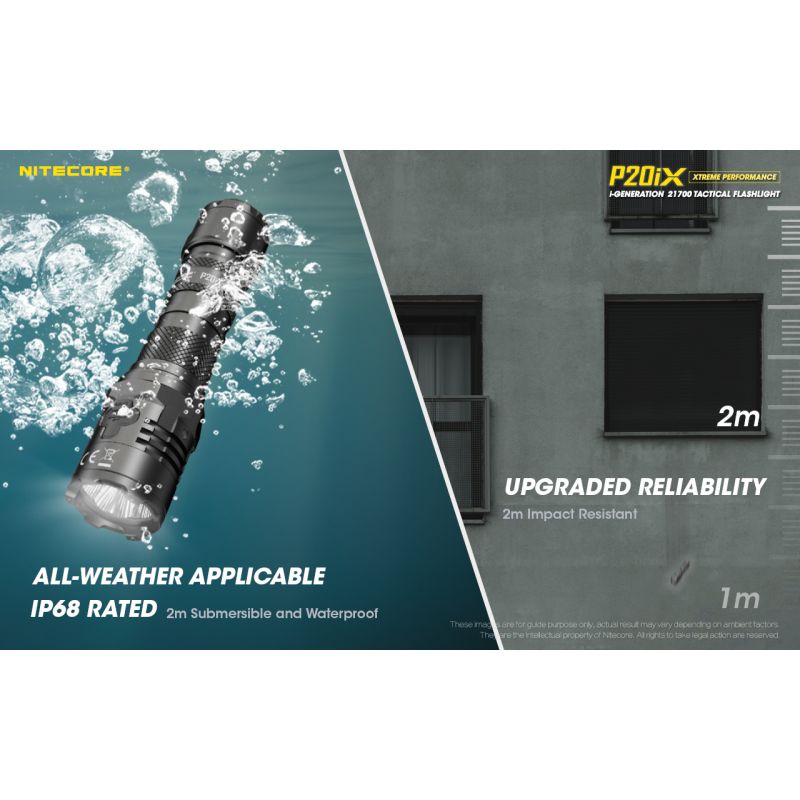 Nitecore P20ix 4000 lumenów latarka taktyczna ładowalna USB-C z 4 x XP-L2 V6 LED wysoka jasność outdoorowa
