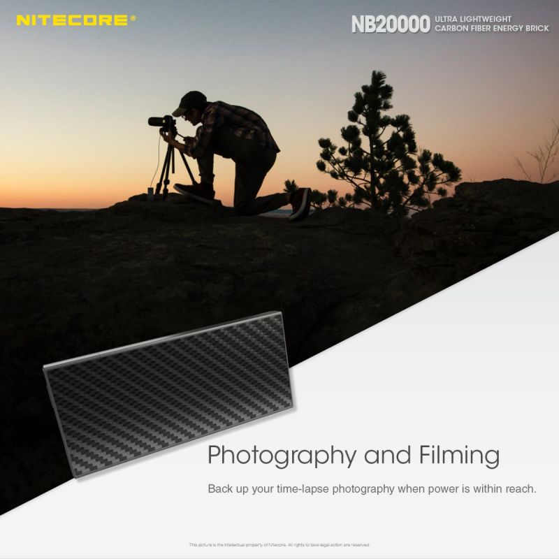 Nitecore NB20000 QC lekki wytrzymały power bank 20000mAh szybkie ładowanie USB USB-C idealny gadżet outdoorowy