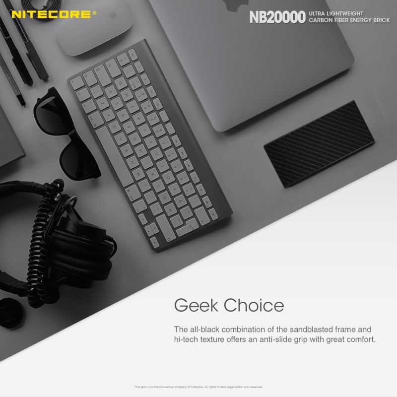 Nitecore NB20000 QC lekki wytrzymały power bank 20000mAh szybkie ładowanie USB USB-C idealny gadżet outdoorowy