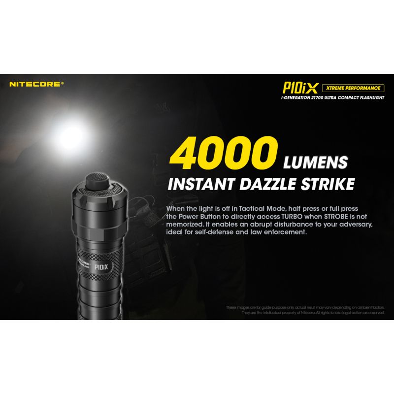 Latarka Nitecore P10iX 4000 lumenów mocna latarka taktyczna dla służb mundurowych i outdoorowych przygód