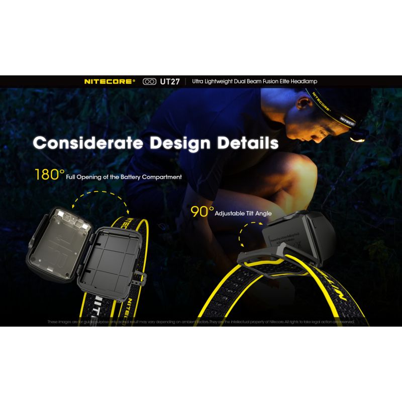 Nitecore UT27 Reflektor LED 520 Lumenów Mocne Oświetlenie Wszechstronne Tryby Idealny Sprzęt Outdoorowy