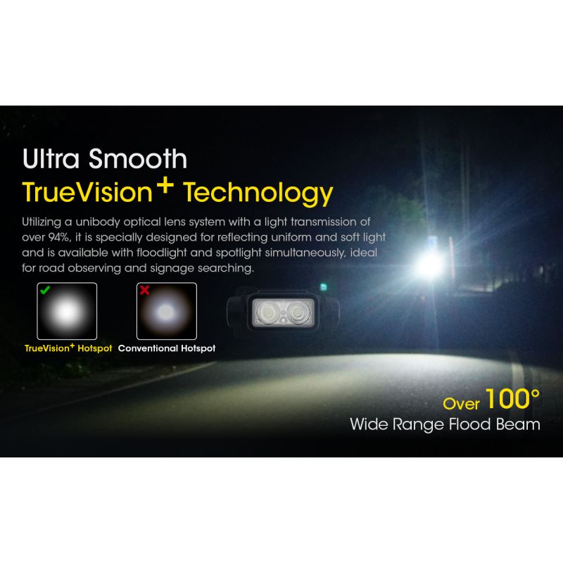 NITECORE NU43 latarka czołowa 1400 lumenów na kemping światło białe i czerwone długi czas działania baterii